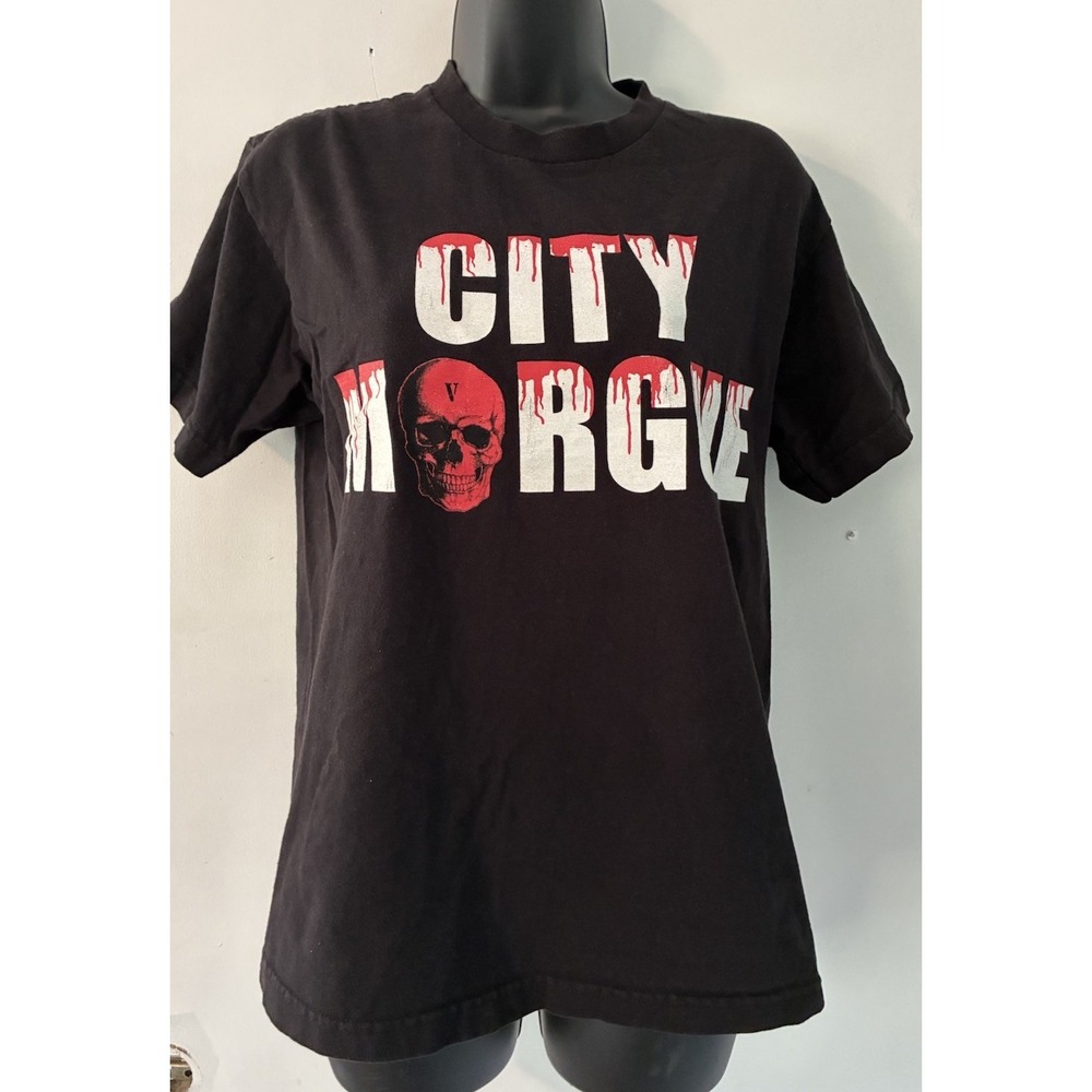 Vlone City Morgue Black Medium Tshirt 100% Cotton Hip Hop Grunge Street Wear
